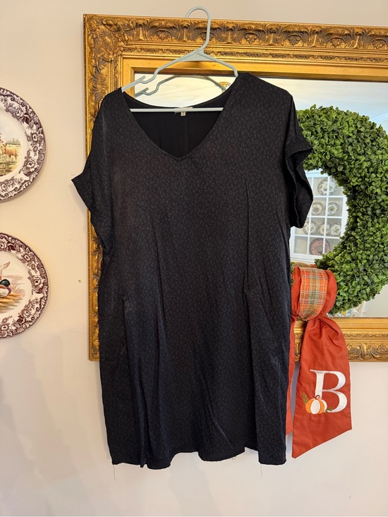 entro Dresses & Skirts - entro Black V-Neck Short Sleeve Tunic